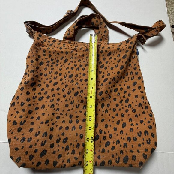 Baggu Brown Black Leopard Print Duck Bag Women's Purse - Picture 4 of 7